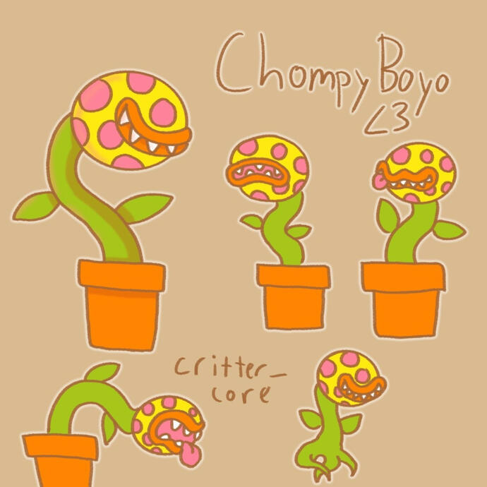 A piranha plant-inspired venus fly trap monster